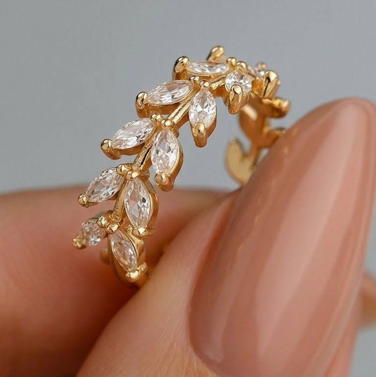Korean Style Adjustable Foliage Ring