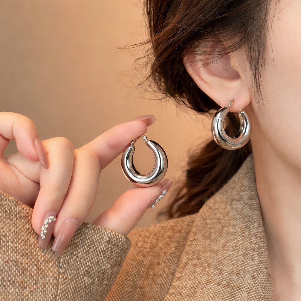 Elegant  Hoop Earrings
