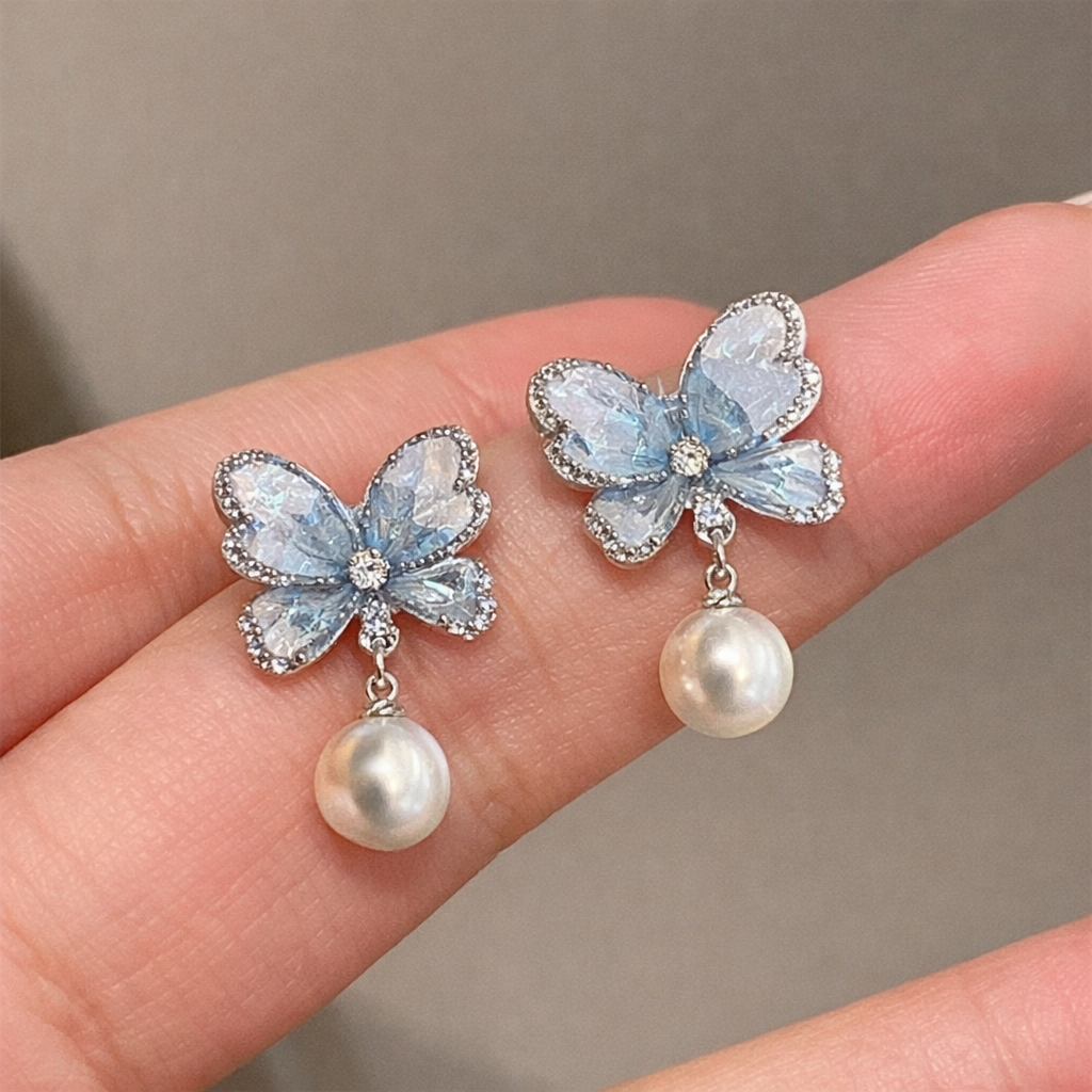 Drop Butterfly Earrings for Girls