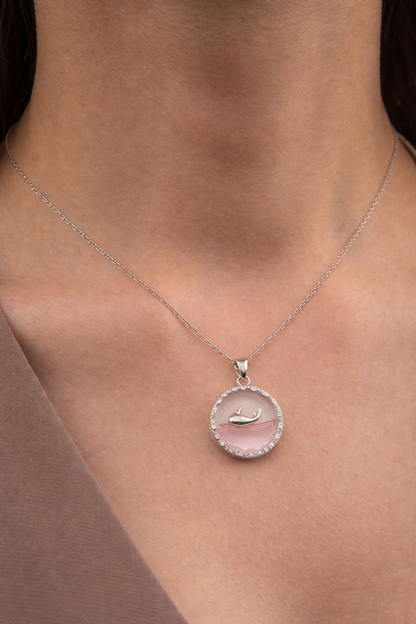Whale Blue Ocean Pendant Necklace for Women
