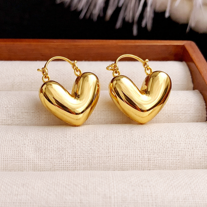 Gold Plated Heart Shape earrings