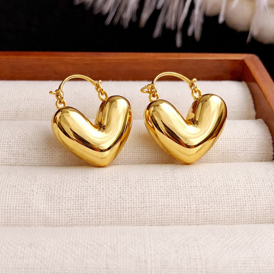 Gold Plated Heart Shape earrings
