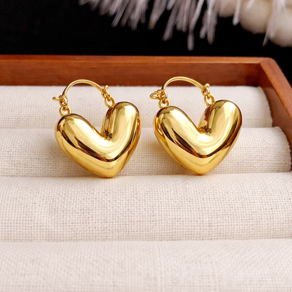 Gold Plated Heart Shape earrings