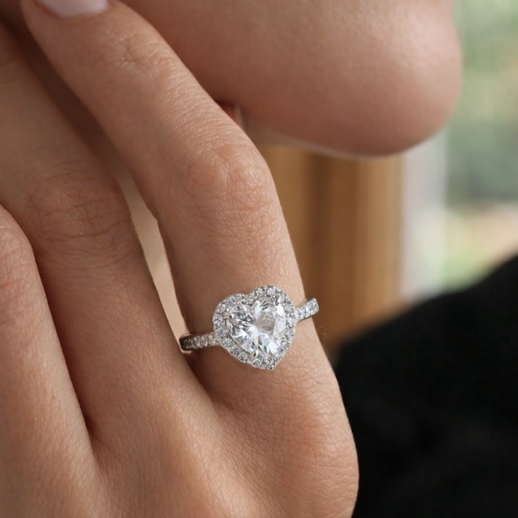 Love Pink Heart Ring