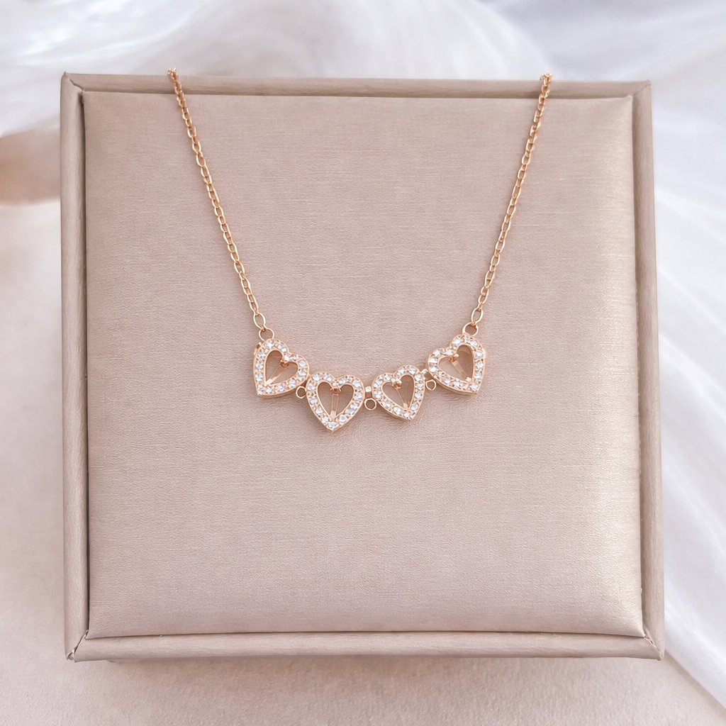 Leaf Clover Heart Magnetic Pendant Necklace