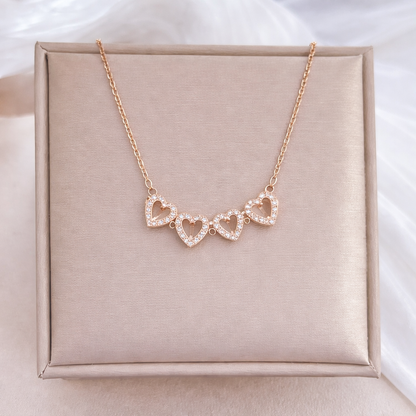 Leaf Clover Heart Magnetic Pendant Necklace