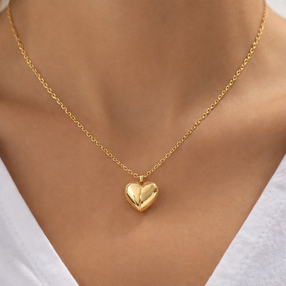 Korean Style Gold Heart Pendant