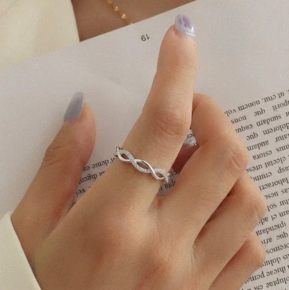 CZ Pave Twist Eternity Ring