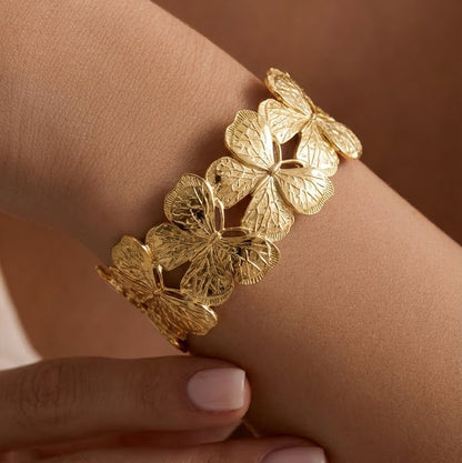 Floral Cuff Bracelet For Womens