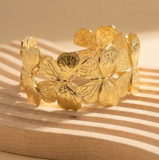 Floral Cuff Bracelet For Womens