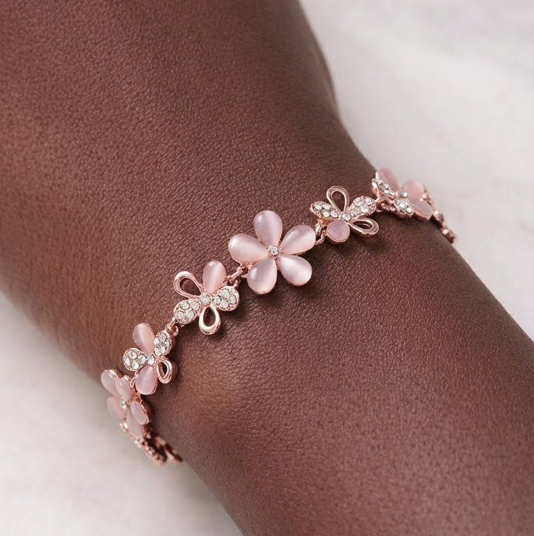Women's Sweet Flower Rhinestone Bracelet