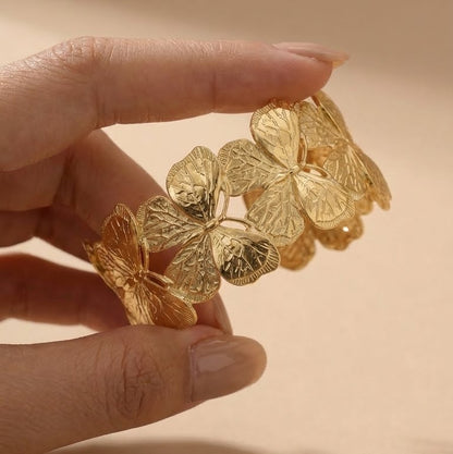 Floral Cuff Bracelet For Womens