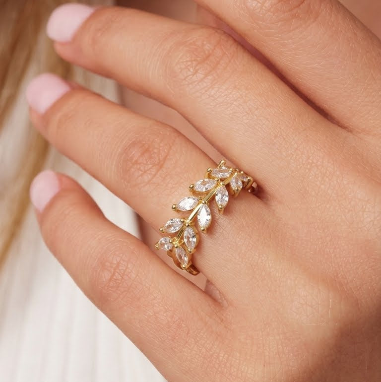 Korean Style Adjustable Foliage Ring