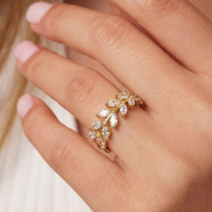 Korean Style Adjustable Foliage Ring