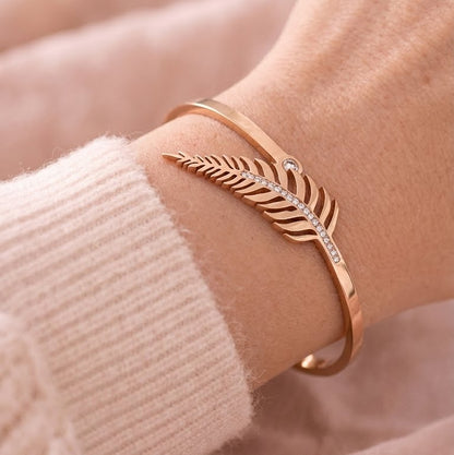 Golden Feather Kada Bracelet
