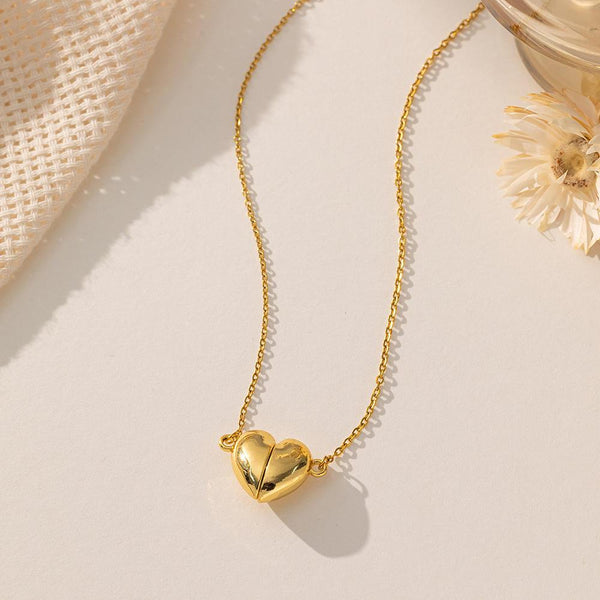 Korean Style Gold Heart Pendant