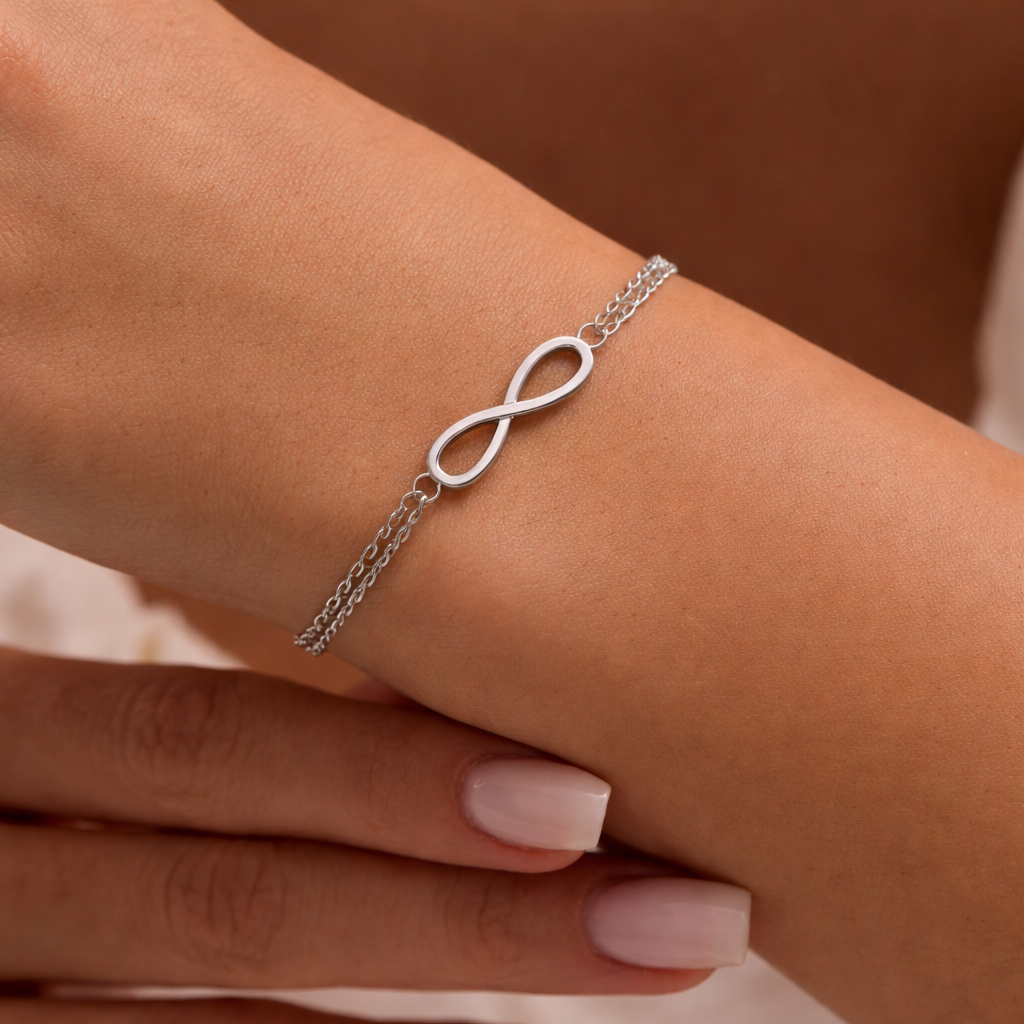 Elegant Plated Infinity Symbol Bracelet
