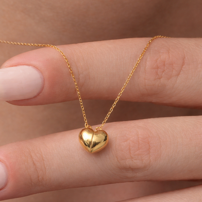 Korean Style Gold Heart Pendant