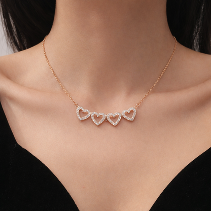 Leaf Clover Heart Magnetic Pendant Necklace