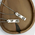 stainless steel photo pendant for couples
