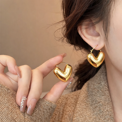 Gold Plated Heart Shape earrings