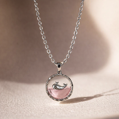 Whale Blue Ocean Pendant Necklace for Women
